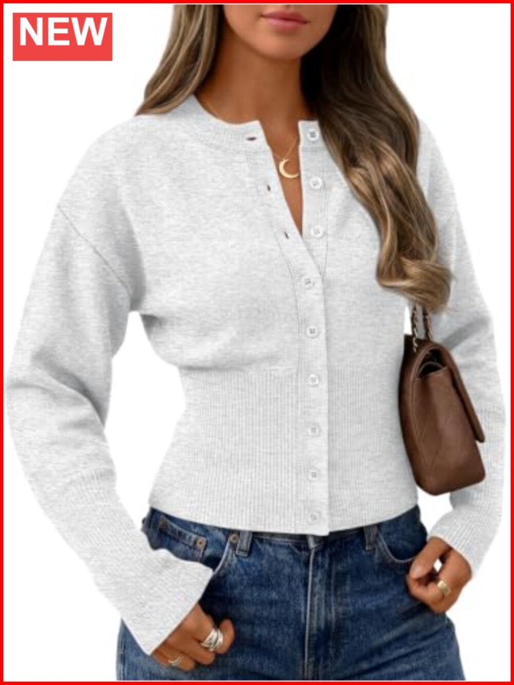 Trendy Queen Cropped Lightweight Cardigan Sweater Fall Outfit